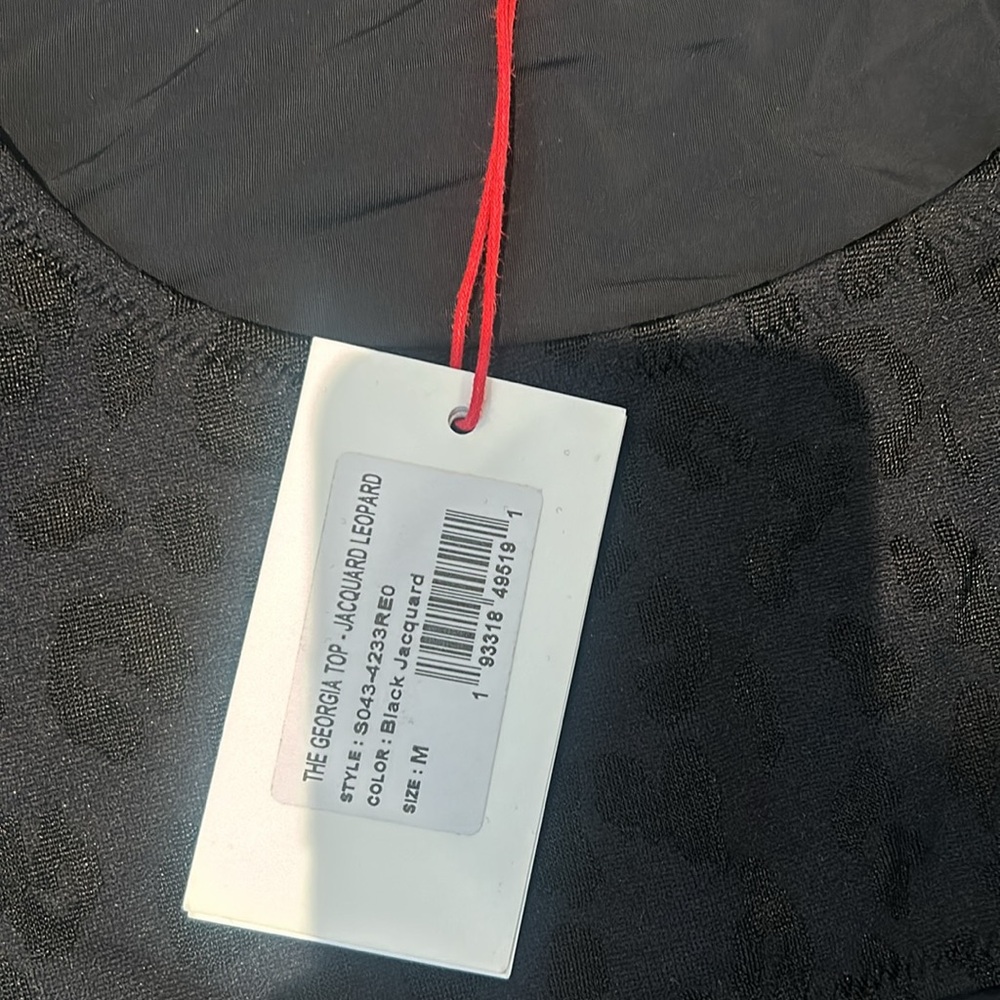 Solid and striped crop spandex leopard print top … - image 4